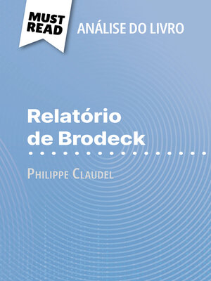 cover image of Relatório de Brodeck de Philippe Claudel (Análise do livro)